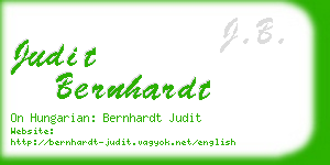 judit bernhardt business card